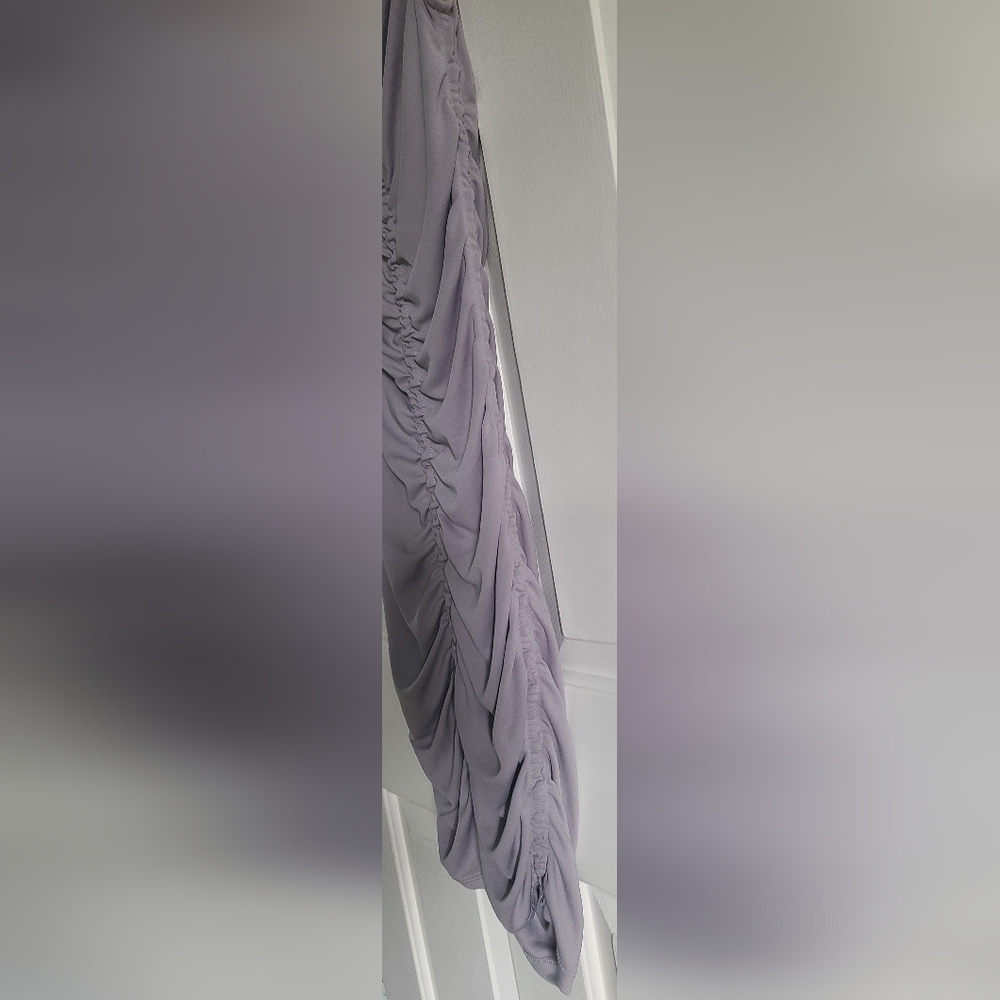 H&M Ruched Gray Dress - Picture 4 of 5
